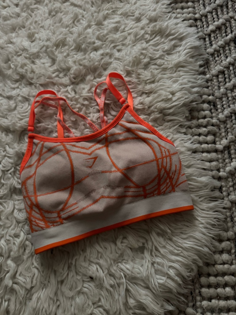 GYMSHARK orange apex sports bra size small